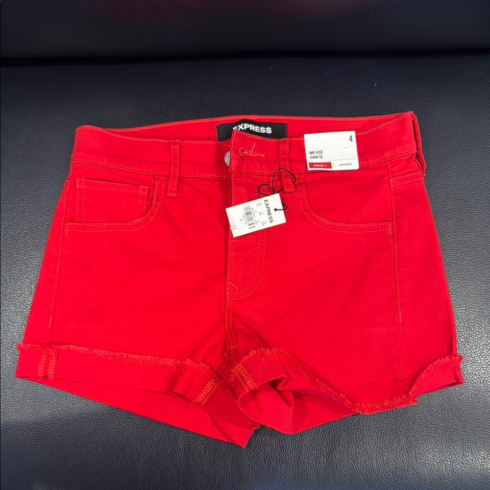 Express Women's Bright Red Jean Shorts
